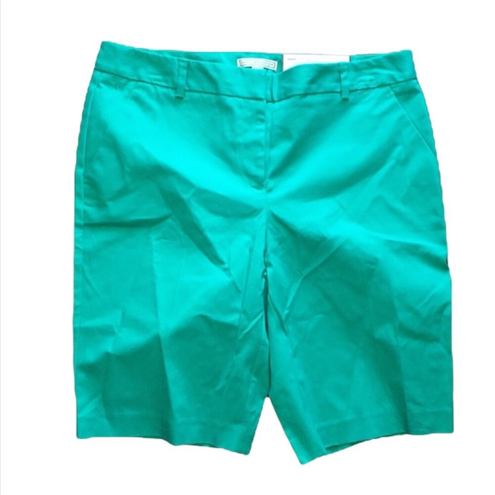 DANA BUCHMAN Womens Green Bermuda Shorts Size 6 SMALL NWT Summer Preppy $40